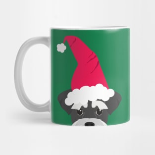 Schnauzer Dog Santa Hat Mug